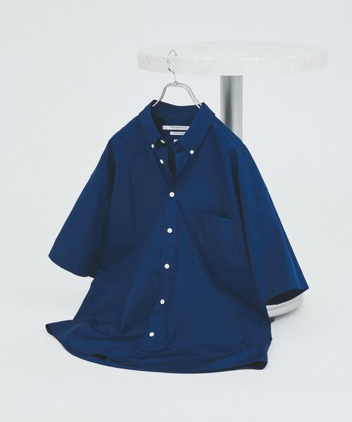 THOMAS MASON（トーマス メイソン）の「THOMAS MASON / トーマスメイソン ファットシルエット ボタンダウンシャツ（シャツ/ブラウス・メンズ・ライトブルー/ネイビー/スカイブルー/ベージュ系その他/ブルー/ブルー系その他・MEDIUM/SMALL/LARGE）」の4枚目の写真
