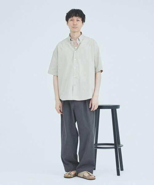 THOMAS MASON（トーマス メイソン）の「THOMAS MASON / トーマスメイソン ファットシルエット ボタンダウンシャツ（シャツ/ブラウス・メンズ・ライトブルー/ネイビー/スカイブルー/ベージュ系その他/ブルー/ブルー系その他・MEDIUM/SMALL/LARGE）」の13枚目の写真