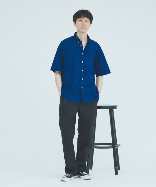 THOMAS MASON（トーマス メイソン）の「THOMAS MASON / トーマスメイソン ファットシルエット ボタンダウンシャツ（シャツ/ブラウス・メンズ・ライトブルー/ネイビー/スカイブルー/ベージュ系その他/ブルー/ブルー系その他・MEDIUM/SMALL/LARGE）」の12枚目の写真