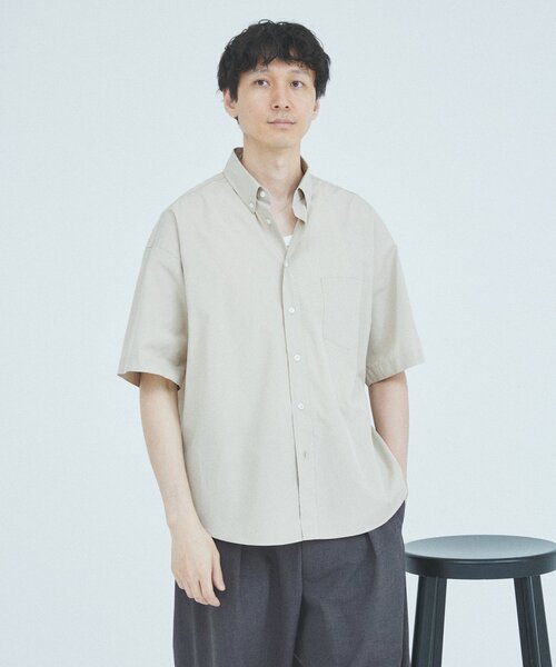 THOMAS MASON（トーマス メイソン）の「THOMAS MASON / トーマスメイソン ファットシルエット ボタンダウンシャツ（シャツ/ブラウス・メンズ・ライトブルー/ネイビー/スカイブルー/ベージュ系その他/ブルー/ブルー系その他・MEDIUM/SMALL/LARGE）」の7枚目の写真