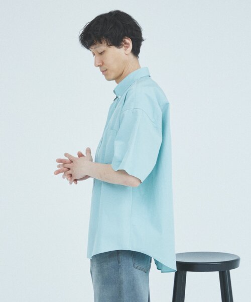 THOMAS MASON（トーマス メイソン）の「THOMAS MASON / トーマスメイソン ファットシルエット ボタンダウンシャツ（シャツ/ブラウス・メンズ・ライトブルー/ネイビー/スカイブルー/ベージュ系その他/ブルー/ブルー系その他・MEDIUM/SMALL/LARGE）」の22枚目の写真