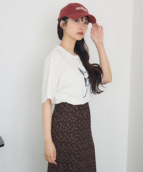 RETRO GIRL(レトロガール)の「コード刺繍アニマルTEE(Tシャツ/カットソー・レディース・ピンク/ブルー/オフホワイト・FREE)」の22枚目の写真
