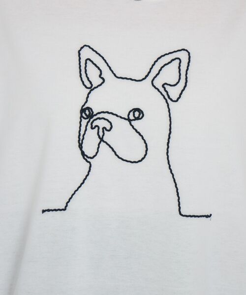 RETRO GIRL(レトロガール)の「コード刺繍アニマルTEE(Tシャツ/カットソー・レディース・ピンク/ブルー/オフホワイト・FREE)」の7枚目の写真