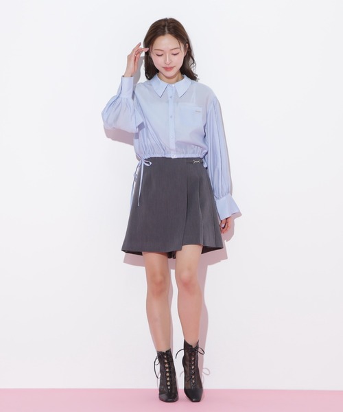 JILL by JILL STUART(ジルバイジルスチュアート)の「◇ 短丈シアーシャツ(シャツ/ブラウス・レディース・ホワイト/ピンク/ブルー・FREE)」の11枚目の写真