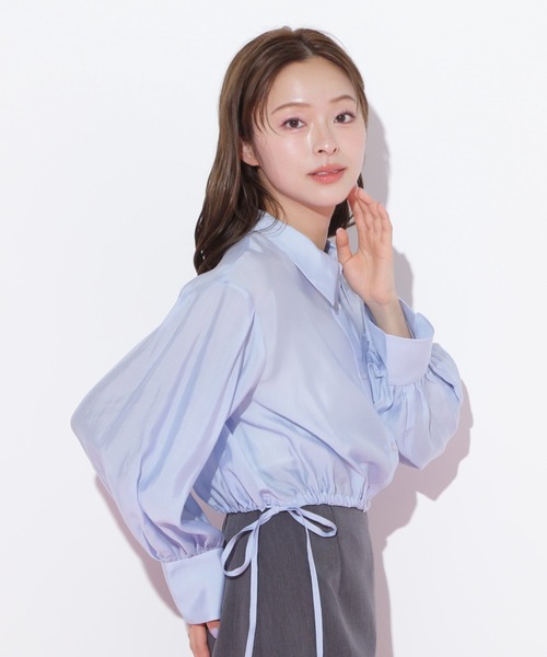 JILL by JILL STUART(ジルバイジルスチュアート)の「◇ 短丈シアーシャツ(シャツ/ブラウス・レディース・ホワイト/ピンク/ブルー・FREE)」の13枚目の写真