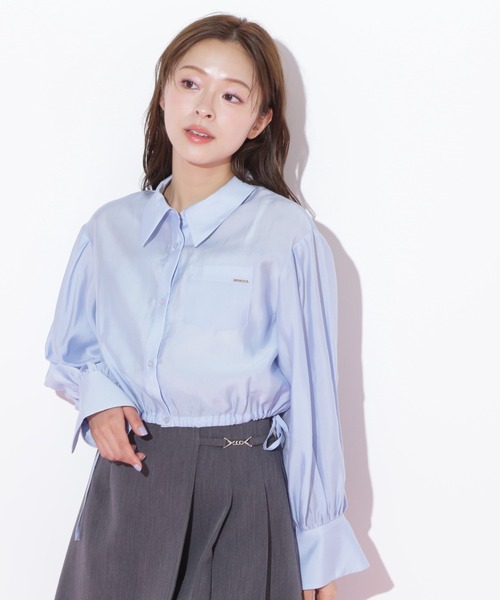 JILL by JILL STUART(ジルバイジルスチュアート)の「◇ 短丈シアーシャツ(シャツ/ブラウス・レディース・ホワイト/ピンク/ブルー・FREE)」の14枚目の写真