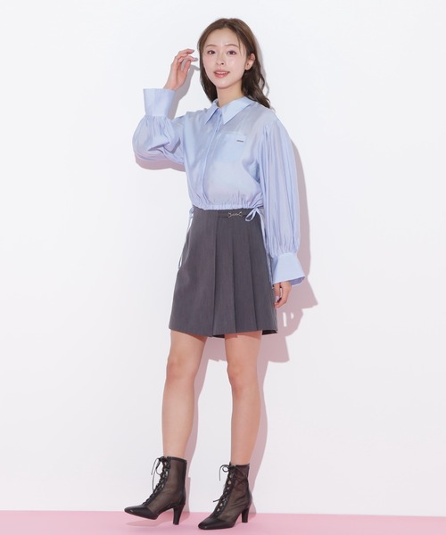 JILL by JILL STUART(ジルバイジルスチュアート)の「◇ 短丈シアーシャツ(シャツ/ブラウス・レディース・ホワイト/ピンク/ブルー・FREE)」の9枚目の写真