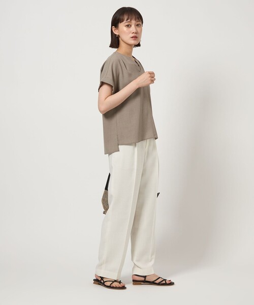 green label relaxing(グリーンレーベルリラクシング)の「TEE ショートスリーブ ブラウス(シャツ/ブラウス・レディース・ブラック/モカ/ホワイト・FREE)」の11枚目の写真