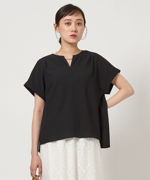 green label relaxing(グリーンレーベルリラクシング)の「TEE ショートスリーブ ブラウス(シャツ/ブラウス・レディース・ブラック/モカ/ホワイト・FREE)」の10枚目の写真