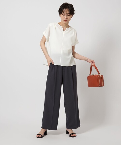 green label relaxing(グリーンレーベルリラクシング)の「TEE ショートスリーブ ブラウス(シャツ/ブラウス・レディース・ブラック/モカ/ホワイト・FREE)」の5枚目の写真