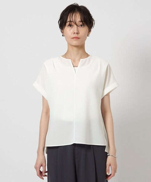 green label relaxing(グリーンレーベルリラクシング)の「TEE ショートスリーブ ブラウス(シャツ/ブラウス・レディース・ブラック/モカ/ホワイト・FREE)」の15枚目の写真