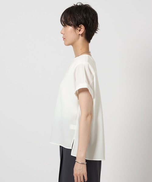 green label relaxing(グリーンレーベルリラクシング)の「TEE ショートスリーブ ブラウス(シャツ/ブラウス・レディース・ブラック/モカ/ホワイト・FREE)」の14枚目の写真