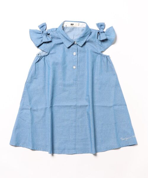 KP(ケーピー)の「ラメデニムワンピース(ワンピース・キッズ・ブルー/ダークネイビー・110cm/120cm/130cm/140cm/150cm/160cm/100cm)」の2枚目の写真