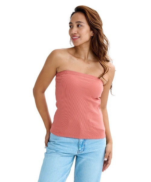 BILLABONG(ビラボン)の「BILLABONG レディース BRA TUBE TOP タンクトップ 【2025年夏モデル】/ビラボンバックロゴチューブトップ(チューブトップ・レディース・ブラック/ピンク系その他/ホワイト・MEDIUM)」の5枚目の写真