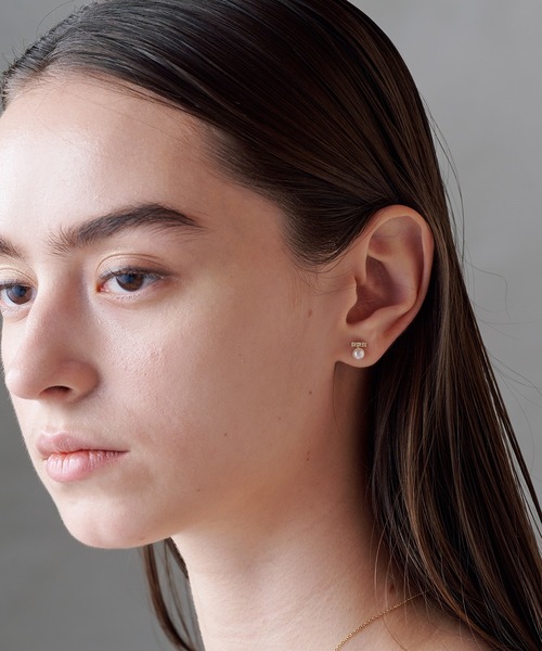 ALLURELLE(アリュレル)の「【ALLURELLE】淡水パール パール×ジルコニアピアス silver925 KNF-TP(ピアス(両耳用)・レディース・シルバー/ホワイト/ゴールド・FREE)」の5枚目の写真