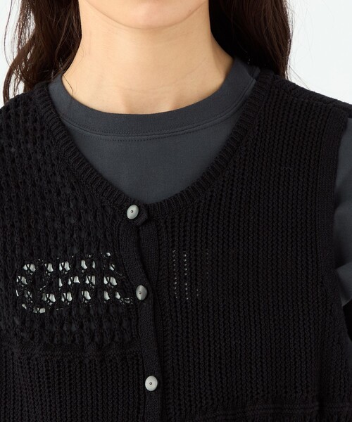 【MACPHEE】【WEB限定】コットンレーシー ノースリーブワンピース セール】【WEB限定】コットンレーシー ノースリーブワンピース