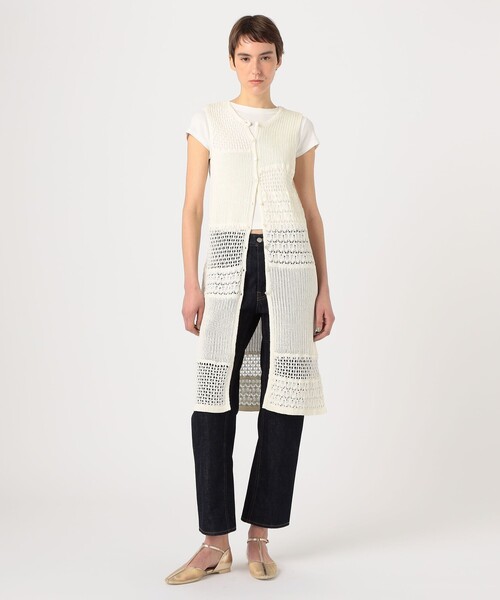【MACPHEE】【WEB限定】コットンレーシー ノースリーブワンピース セール】【WEB限定】コットンレーシー ノースリーブワンピース