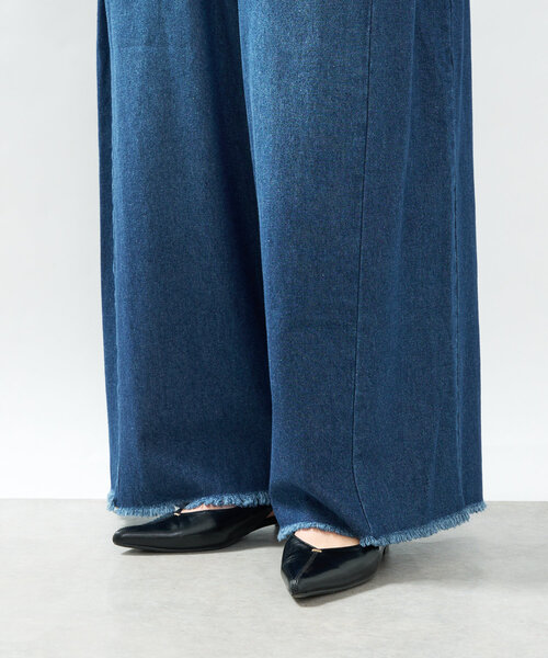 un dix cors（アンディコール）の「デニムコクーンワイドパンツ（デニムパンツ・レディース・ブルー/ブラック・FREE）」の20枚目の写真