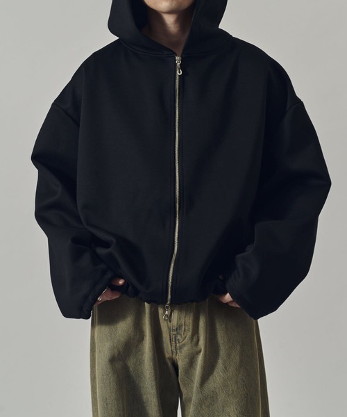 Lui's(ルイス)の「リラックスBIGフードブルゾン(パーカー・メンズ・ブラック/グレー/チャコールグレー・S/M)」の2枚目の写真