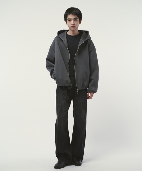 Lui's(ルイス)の「リラックスBIGフードブルゾン(パーカー・メンズ・ブラック/グレー/チャコールグレー・S/M)」の16枚目の写真