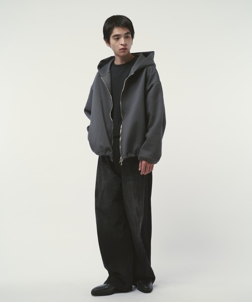 Lui's(ルイス)の「リラックスBIGフードブルゾン(パーカー・メンズ・ブラック/グレー/チャコールグレー・S/M)」の17枚目の写真