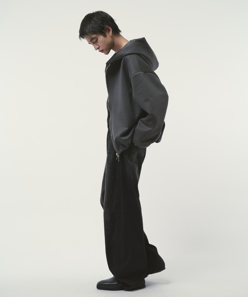 Lui's(ルイス)の「リラックスBIGフードブルゾン(パーカー・メンズ・ブラック/グレー/チャコールグレー・S/M)」の18枚目の写真