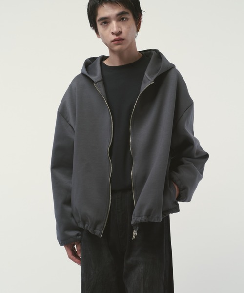 Lui's(ルイス)の「リラックスBIGフードブルゾン(パーカー・メンズ・ブラック/グレー/チャコールグレー・S/M)」の12枚目の写真