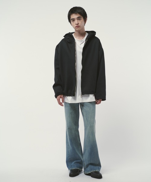 Lui's(ルイス)の「リラックスBIGフードブルゾン(パーカー・メンズ・ブラック/グレー/チャコールグレー・S/M)」の7枚目の写真