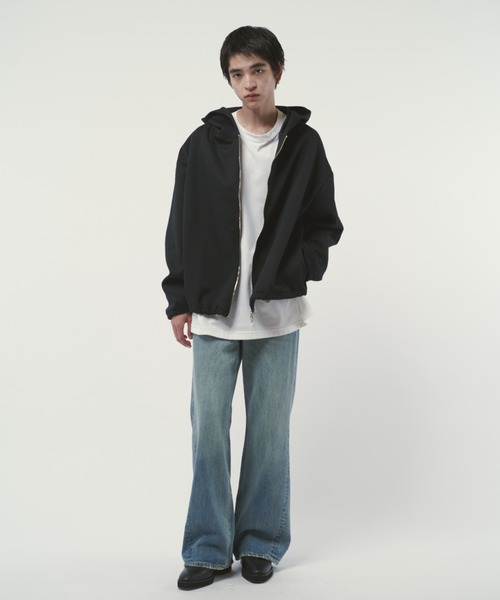 Lui's(ルイス)の「リラックスBIGフードブルゾン(パーカー・メンズ・ブラック/グレー/チャコールグレー・S/M)」の9枚目の写真