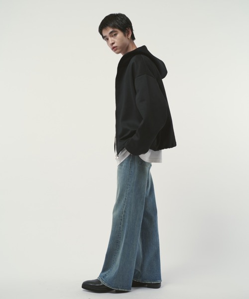 Lui's(ルイス)の「リラックスBIGフードブルゾン(パーカー・メンズ・ブラック/グレー/チャコールグレー・S/M)」の10枚目の写真