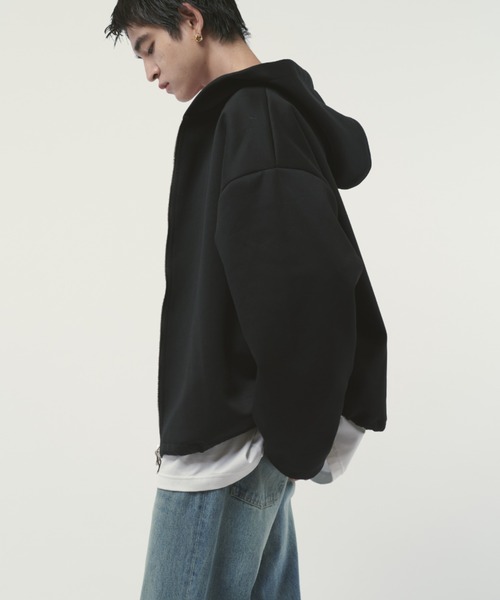 Lui's(ルイス)の「リラックスBIGフードブルゾン(パーカー・メンズ・ブラック/グレー/チャコールグレー・S/M)」の5枚目の写真