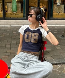 INTER FACTORY | SARA - チェックTシャツ made in INTER FACTORY(Tシャツ/カットソー)