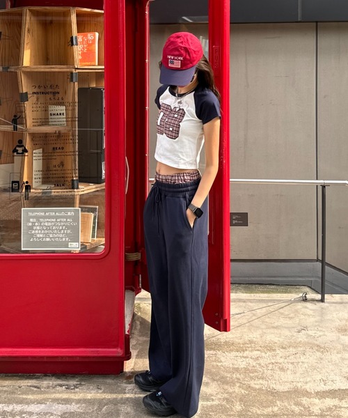 INTER FACTORY（インターファクトリー）の「SARA - チェックTシャツ made in INTER FACTORY（Tシャツ/カットソー・レディース・レッド/イエロー・FREE）」の16枚目の写真