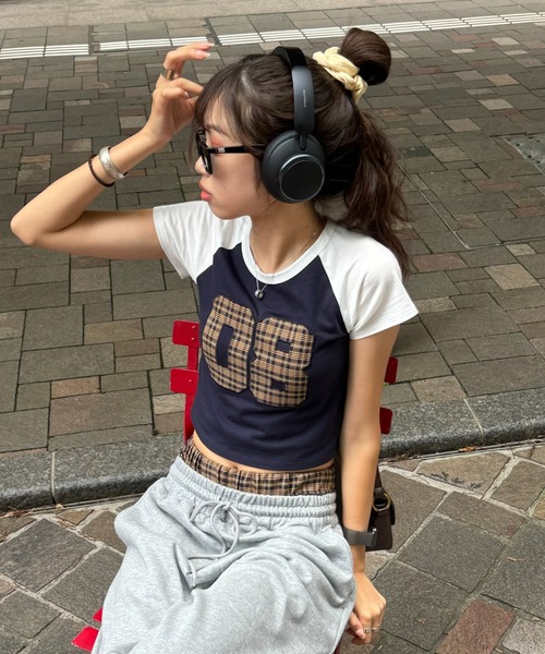 INTER FACTORY（インターファクトリー）の「SARA - チェックTシャツ made in INTER FACTORY（Tシャツ/カットソー・レディース・レッド/イエロー・FREE）」の3枚目の写真