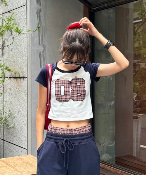 INTER FACTORY（インターファクトリー）の「SARA - チェックTシャツ made in INTER FACTORY（Tシャツ/カットソー・レディース・レッド/イエロー・FREE）」の22枚目の写真