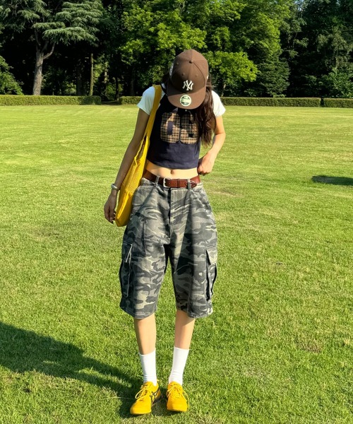 INTER FACTORY（インターファクトリー）の「SARA - チェックTシャツ made in INTER FACTORY（Tシャツ/カットソー・レディース・レッド/イエロー・FREE）」の11枚目の写真