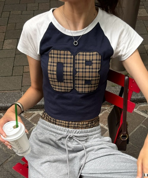 INTER FACTORY（インターファクトリー）の「SARA - チェックTシャツ made in INTER FACTORY（Tシャツ/カットソー・レディース・レッド/イエロー・FREE）」の12枚目の写真