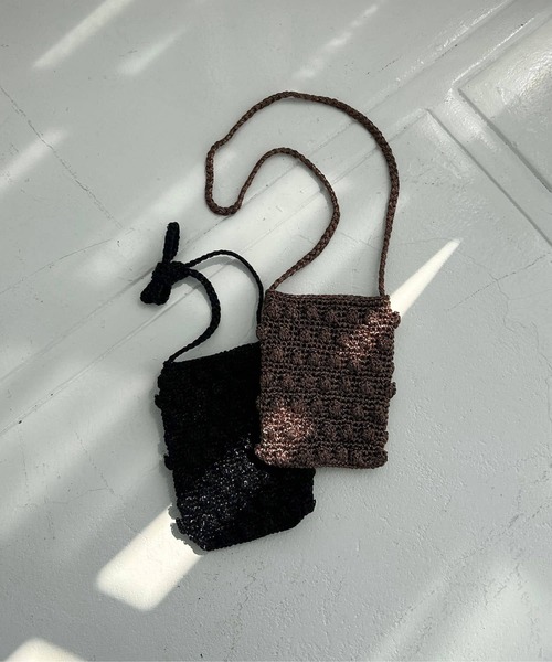 URBAN RESEARCH DOORS（アーバンリサーチドアーズ）の「メタリックヤーンショルダーバッグ（ショルダーバッグ・レディース・ブロンズ/ブラック・ONE）」の6枚目の写真