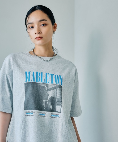 LEPSIM(レプシィム)の「モノクロロゴカラーT 571651(Tシャツ/カットソー・レディース・ピンク/オフホワイト/チャコールグレー/杢グレー・FREE)」の3枚目の写真