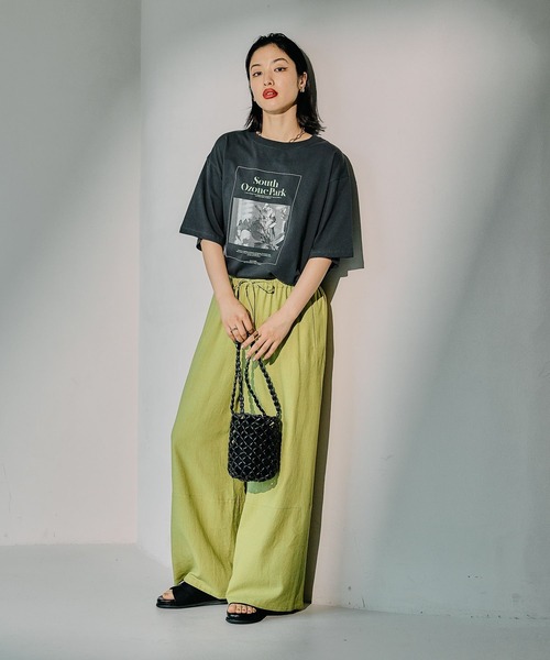 LEPSIM(レプシィム)の「モノクロロゴカラーT 571651(Tシャツ/カットソー・レディース・ピンク/オフホワイト/チャコールグレー/杢グレー・FREE)」の9枚目の写真