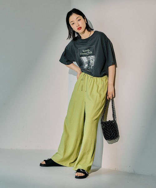 LEPSIM(レプシィム)の「モノクロロゴカラーT 571651(Tシャツ/カットソー・レディース・ピンク/オフホワイト/チャコールグレー/杢グレー・FREE)」の10枚目の写真