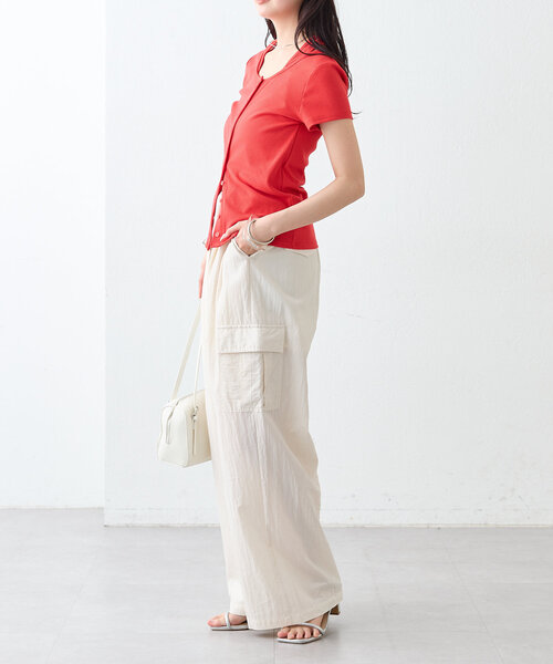 mystic（ミスティック）の「ナイロンカーゴパンツ（カーゴパンツ・レディース・ベージュ/オリーブ/アイボリー・0/1/2）」の9枚目の写真