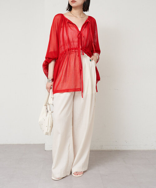 mystic（ミスティック）の「ナイロンカーゴパンツ（カーゴパンツ・レディース・ベージュ/オリーブ/アイボリー・0/1/2）」の10枚目の写真