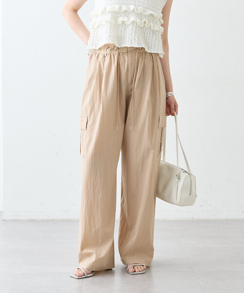 mystic（ミスティック）の「ナイロンカーゴパンツ（カーゴパンツ・レディース・ベージュ/オリーブ/アイボリー・0/1/2）」の16枚目の写真