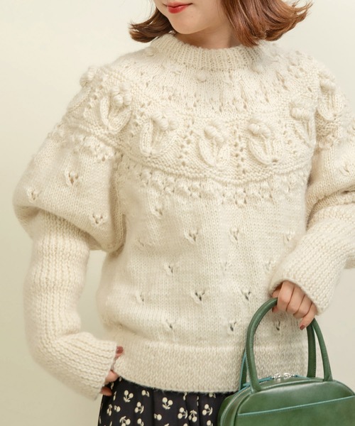 【しょうのママ】メゾンドソイル バックオープニングクルーネックブラウス maison de soil 2023 Spring & Summer Collection 