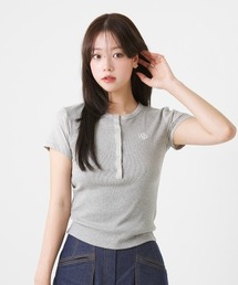 A'GEM/9 × .kom 『muah muah/ムーアムーア』Semi-open logo short sleeve t-shirt /ハーフオープンロゴ Tシャツ