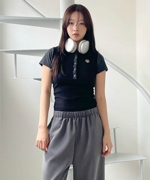 tシャツ A'GEM/9 × .kom 「muah muah/ムーアムーア」Semi-open logo short sleeve t-shirt / A'GEM/9 × .kom 『muah muah/ムーアムーア』Semi-open logo