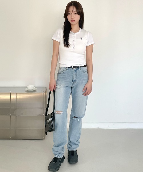 tシャツ A'GEM/9 × .kom 「muah muah/ムーアムーア」Semi-open logo short sleeve t-shirt / A'GEM/9 × .kom 『muah muah/ムーアムーア』Semi-open logo