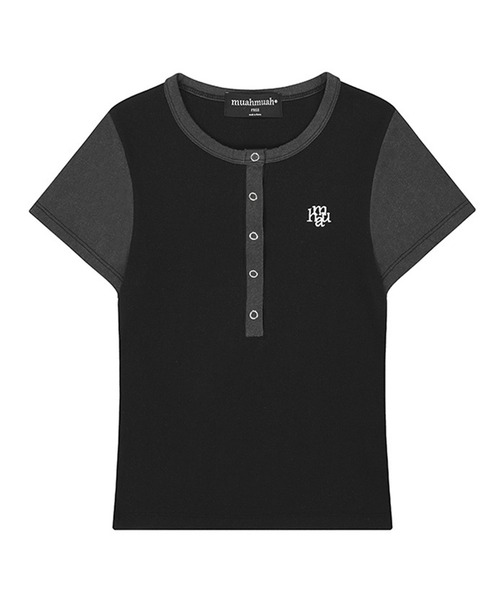 tシャツ A'GEM/9 × .kom 「muah muah/ムーアムーア」Semi-open logo short sleeve t-shirt / A'GEM/9 × .kom 『muah muah/ムーアムーア』Semi-open logo