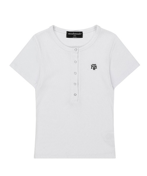 tシャツ A'GEM/9 × .kom 「muah muah/ムーアムーア」Semi-open logo short sleeve t-shirt / A'GEM/9 × .kom 『muah muah/ムーアムーア』Semi-open logo